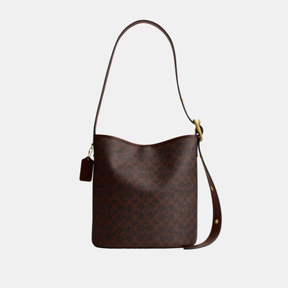 CCT55-Bleecker Bucket Bag In Signature Canvas-B4/Maple Maple