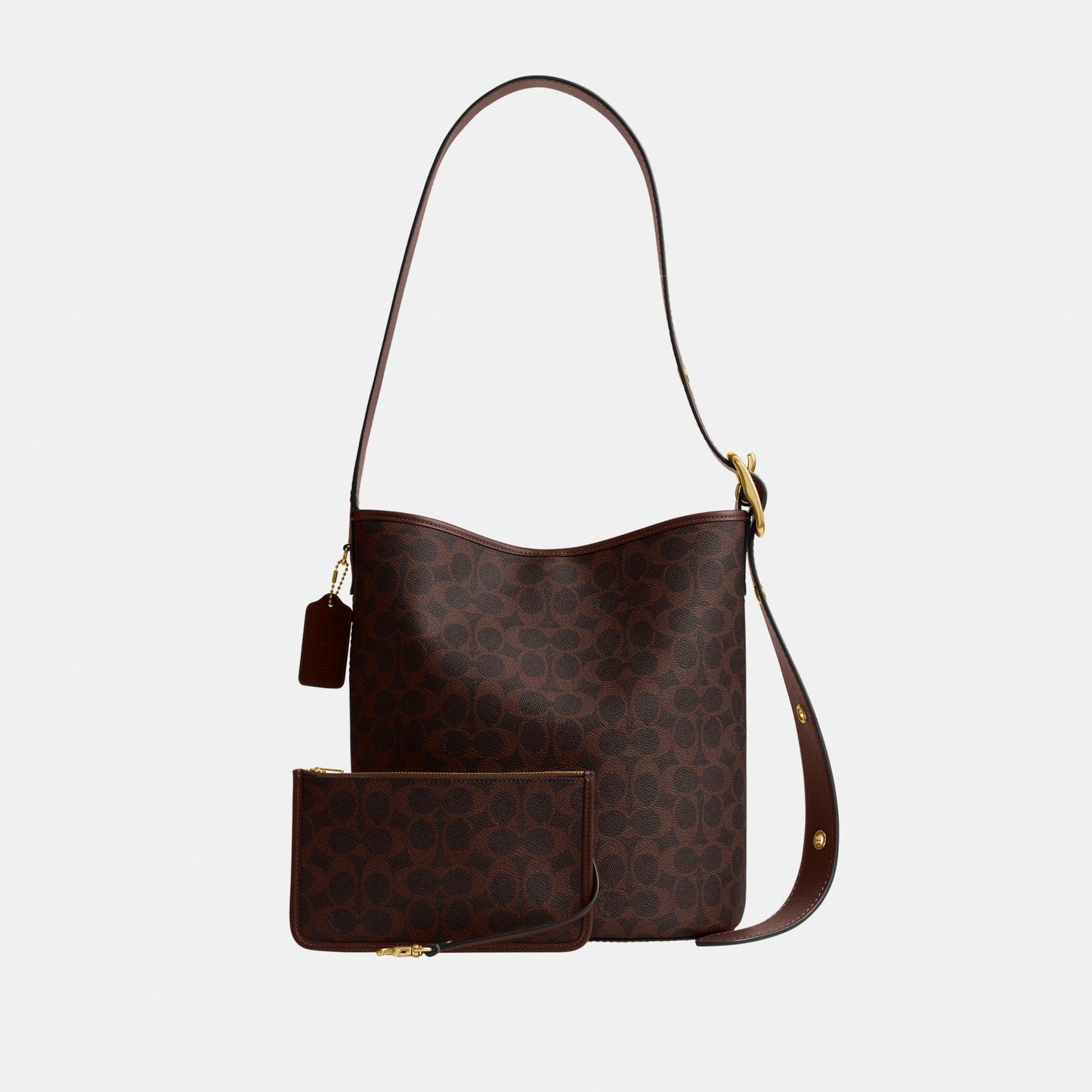 CCT55-Bleecker Bucket Bag In Signature Canvas-B4/Maple Maple