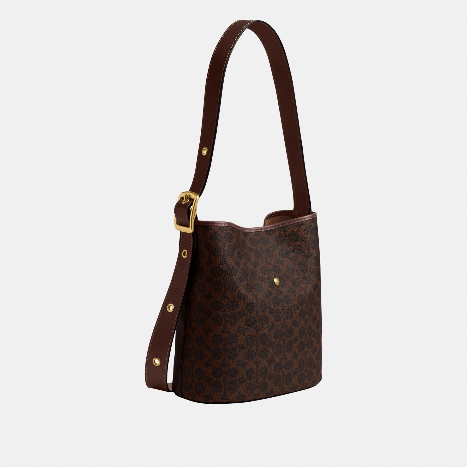 CCT55-Bleecker Bucket Bag In Signature Canvas-B4/Maple Maple