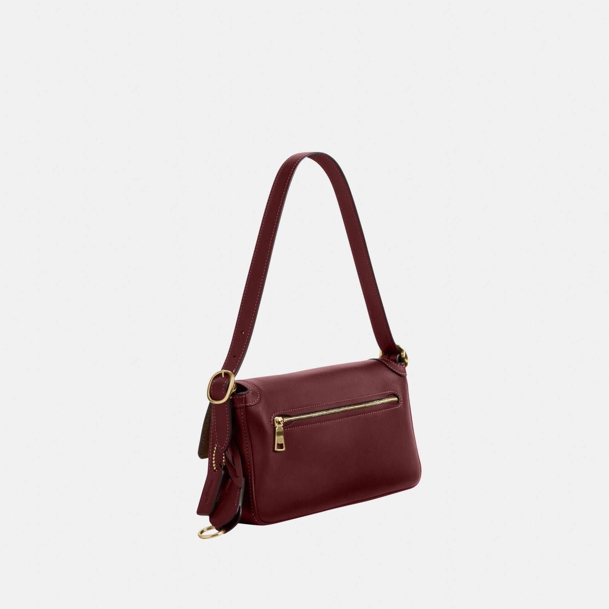 CCV63-Etta Small Flap Shoulder Bag-Im/Maroon
