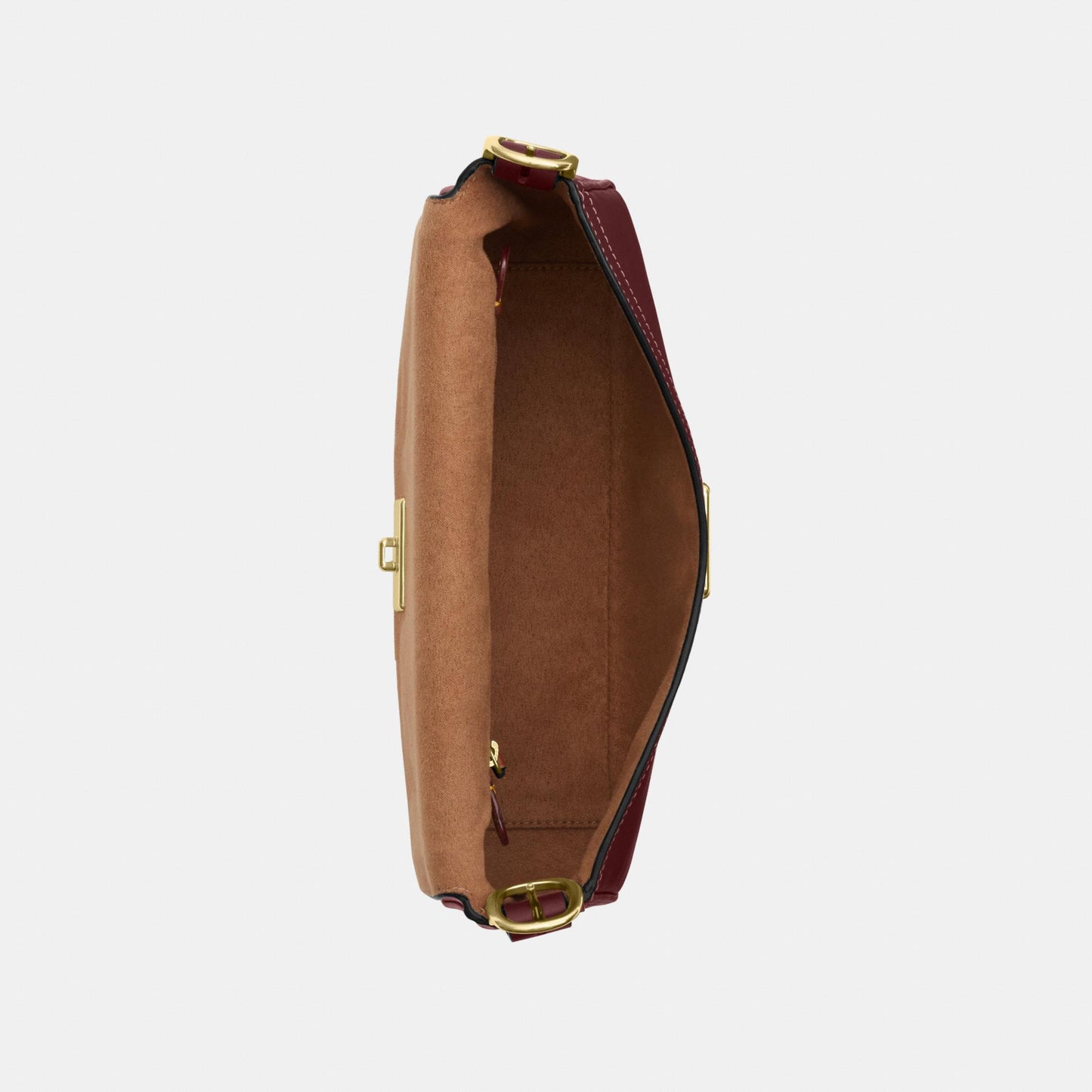 CCV63-Etta Small Flap Shoulder Bag-Im/Maroon