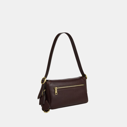 CCV63-Etta Small Flap Shoulder Bag-Im/Espresso