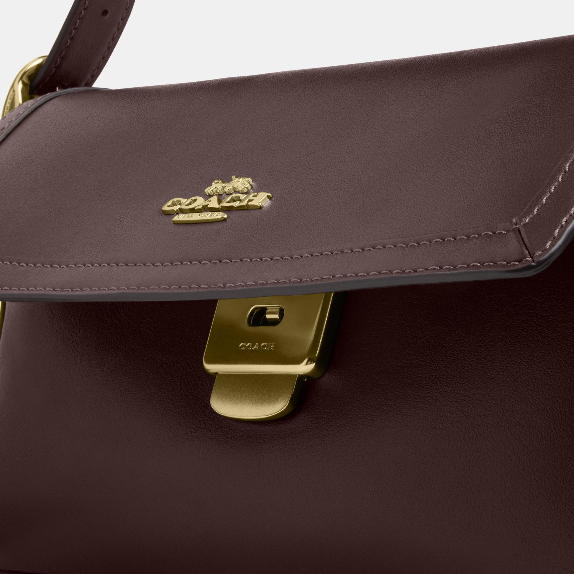 CCV63-Etta Small Flap Shoulder Bag-Im/Espresso