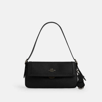 CCV64-Etta Small Flap Shoulder Bag-Qb/Black