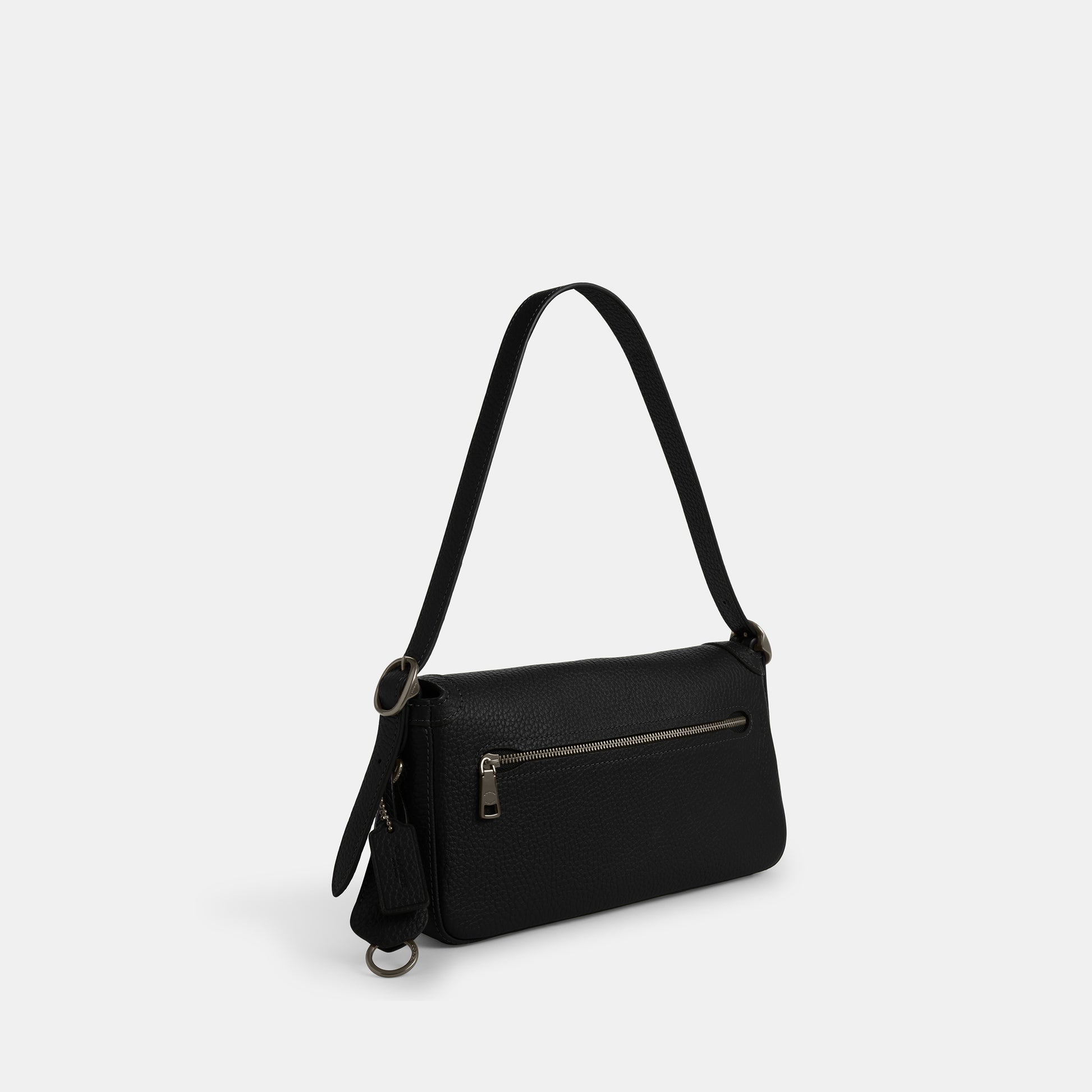 CCV64-Etta Small Flap Shoulder Bag-Qb/Black