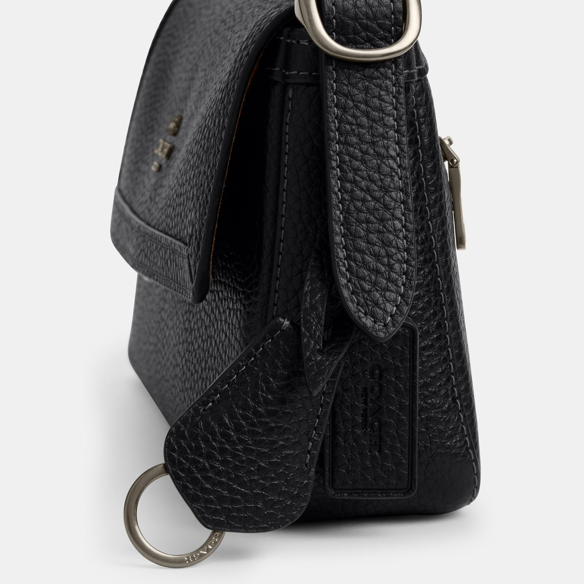 CCV64-Etta Small Flap Shoulder Bag-Qb/Black