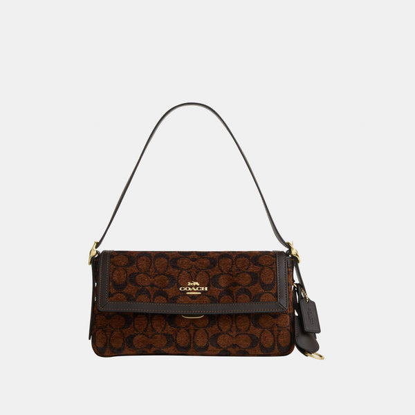 Etta Small Flap Shoulder Bag in Signature Chenille