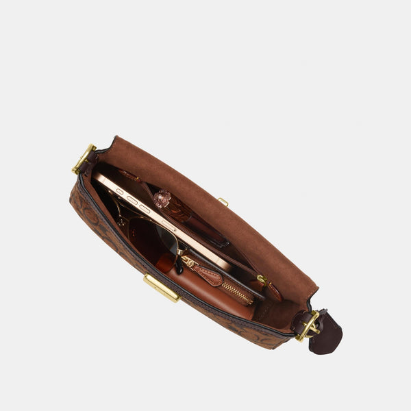 Etta Small Flap Shoulder Bag in Signature Chenille