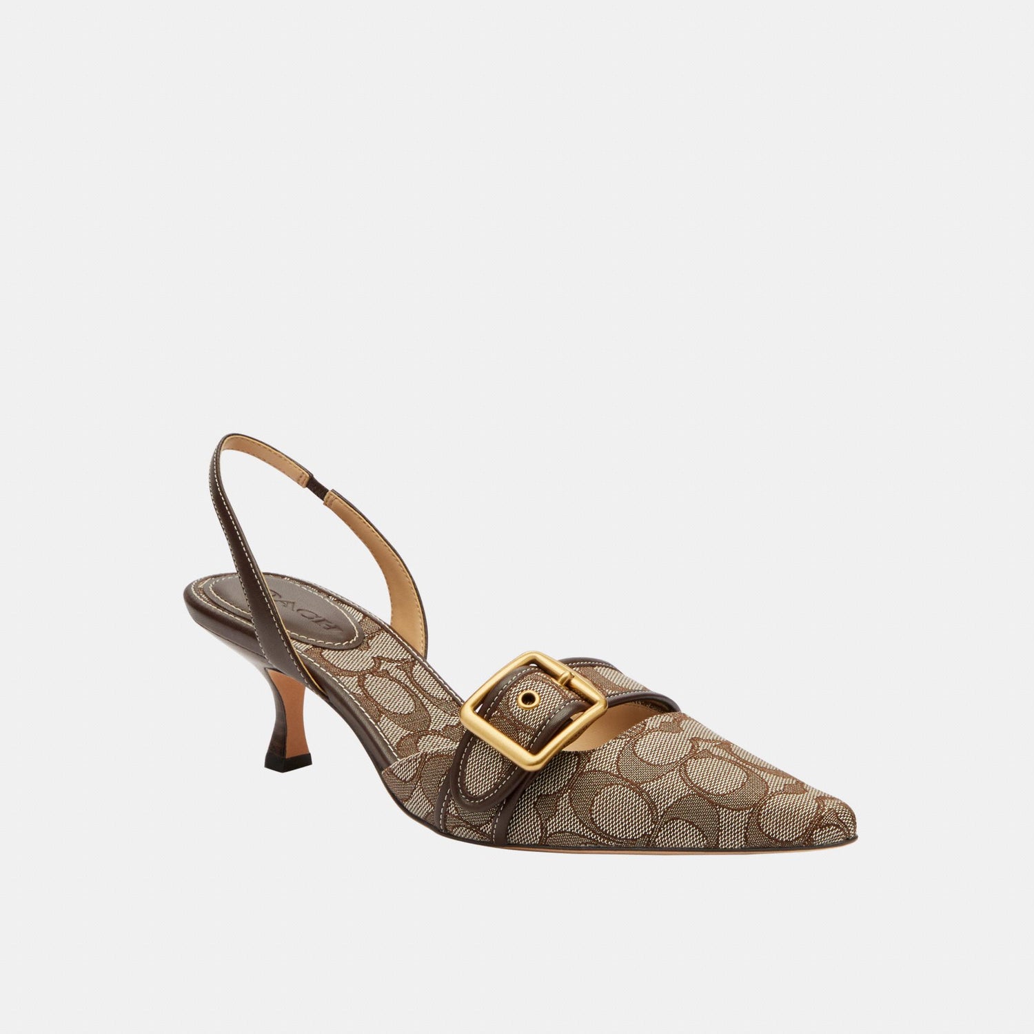 CCV93-Margot Slingback in Signature Jacquard-Oak/Maple