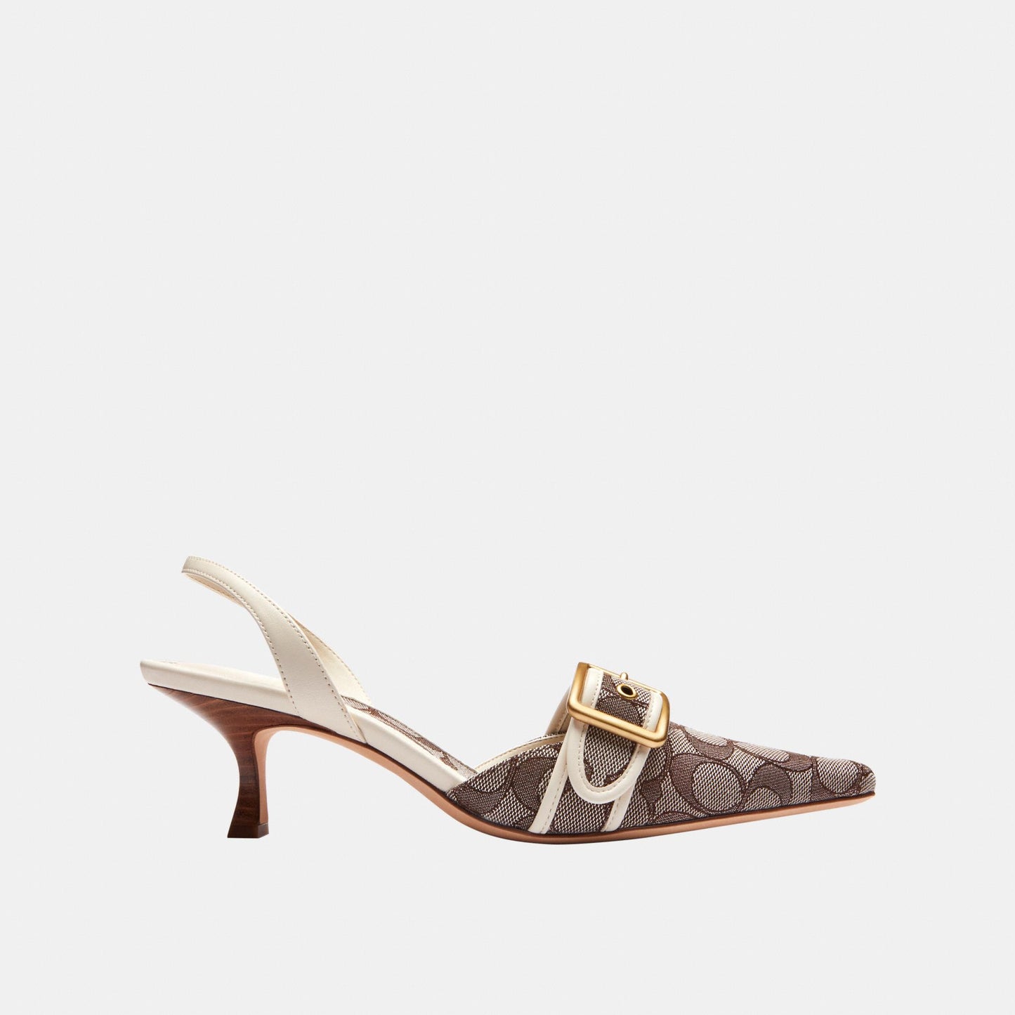 CCV93-Margot Slingback in Signature Jacquard-Oak/Chalk