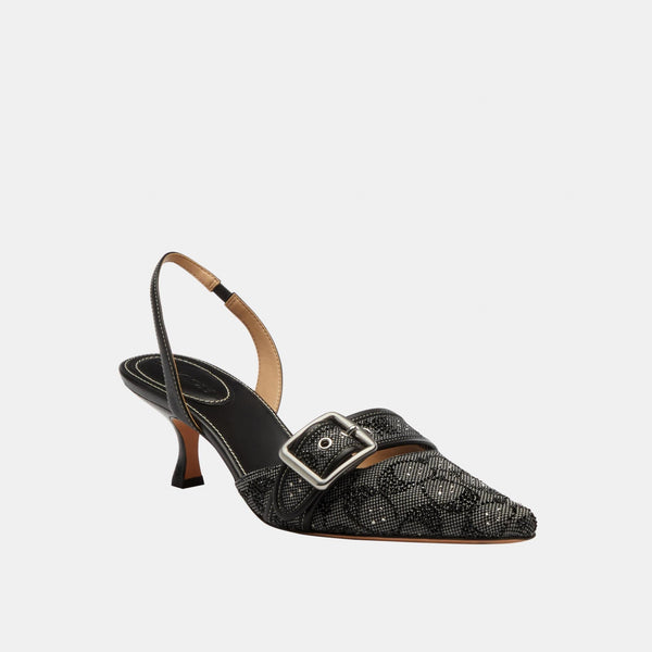 Margot Slingback in Crystal Signature Jacquard