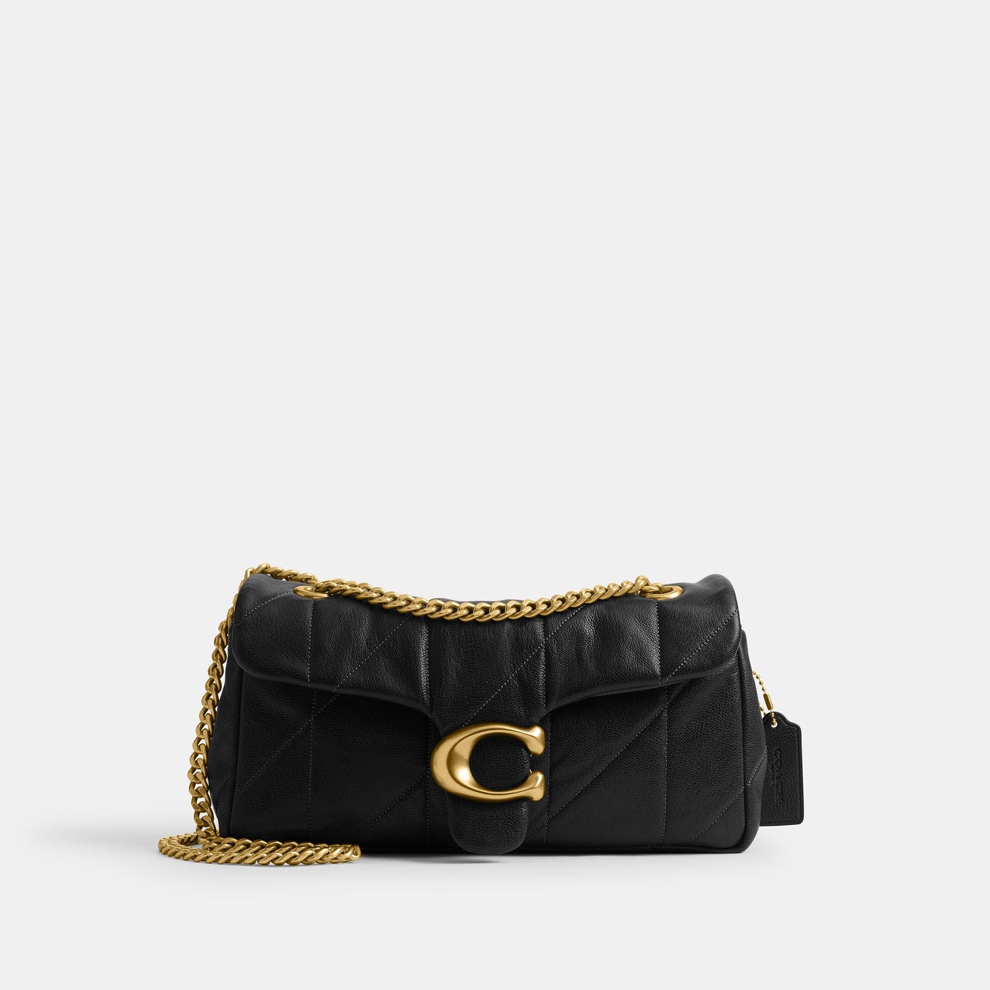 CCW83-Soft Quilted Tabby Shoulder Bag 26-B4/Black