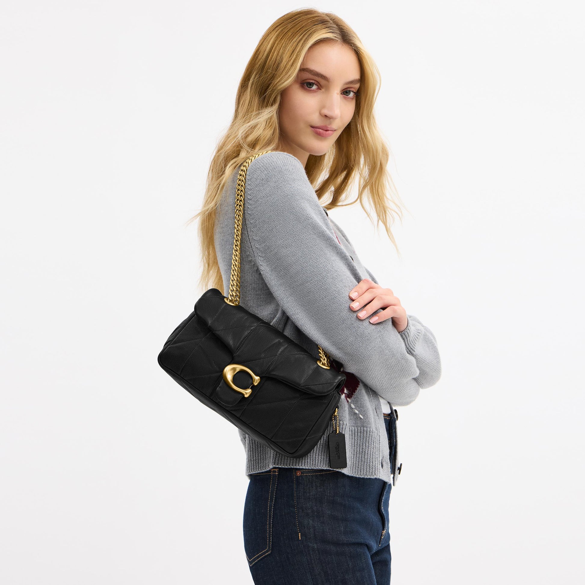 CCW83-Soft Quilted Tabby Shoulder Bag 26-B4/Maple