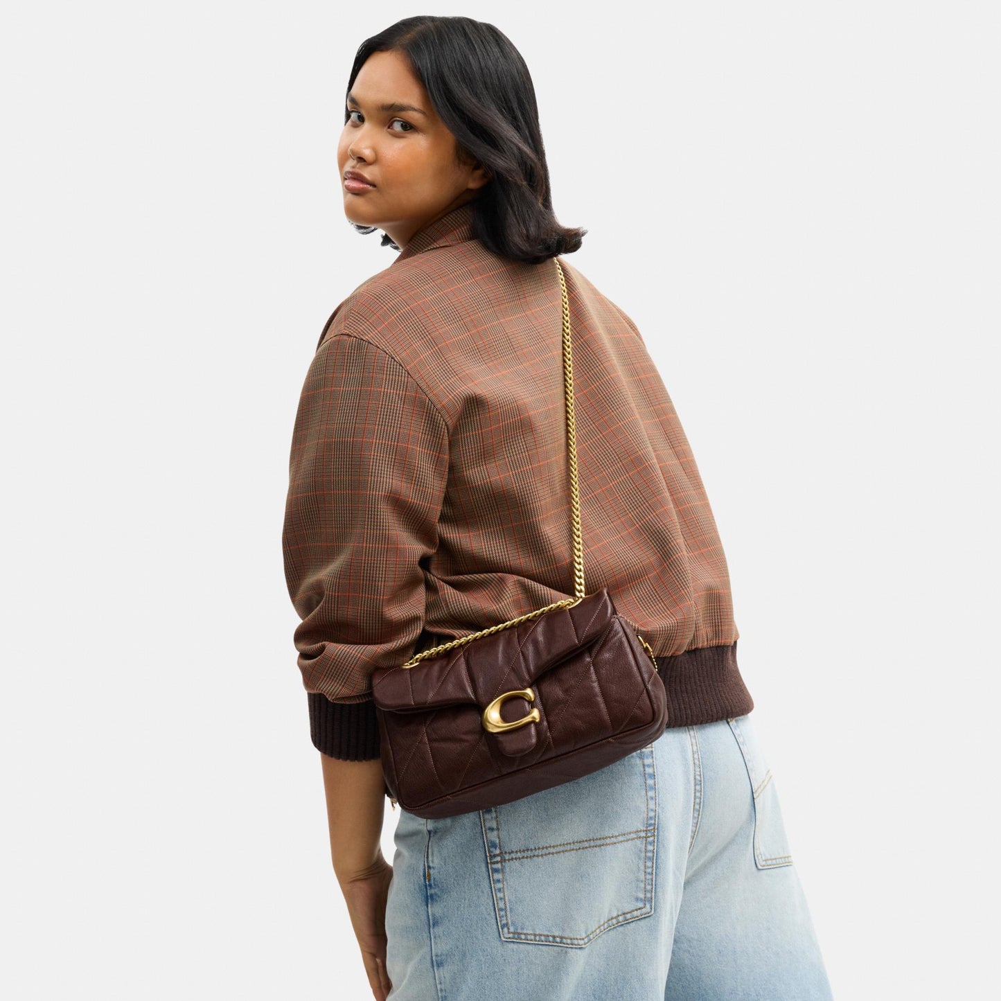 CCW83-Soft Quilted Tabby Shoulder Bag 26-B4/Maple