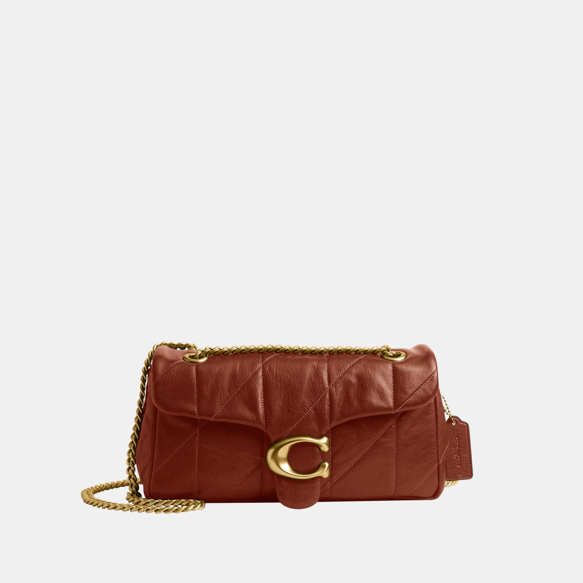 CCW83-Soft Quilted Tabby Shoulder Bag 26-B4/Pecan