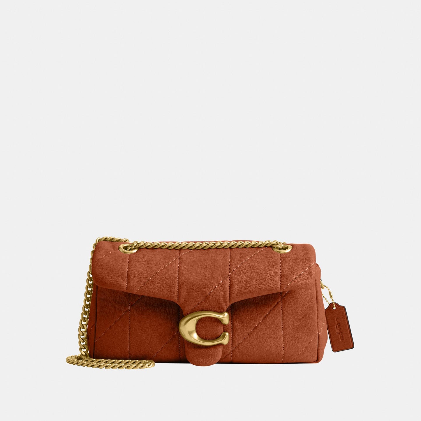 CCW83-Soft Quilted Tabby Shoulder Bag 26-B4/Amber Brown