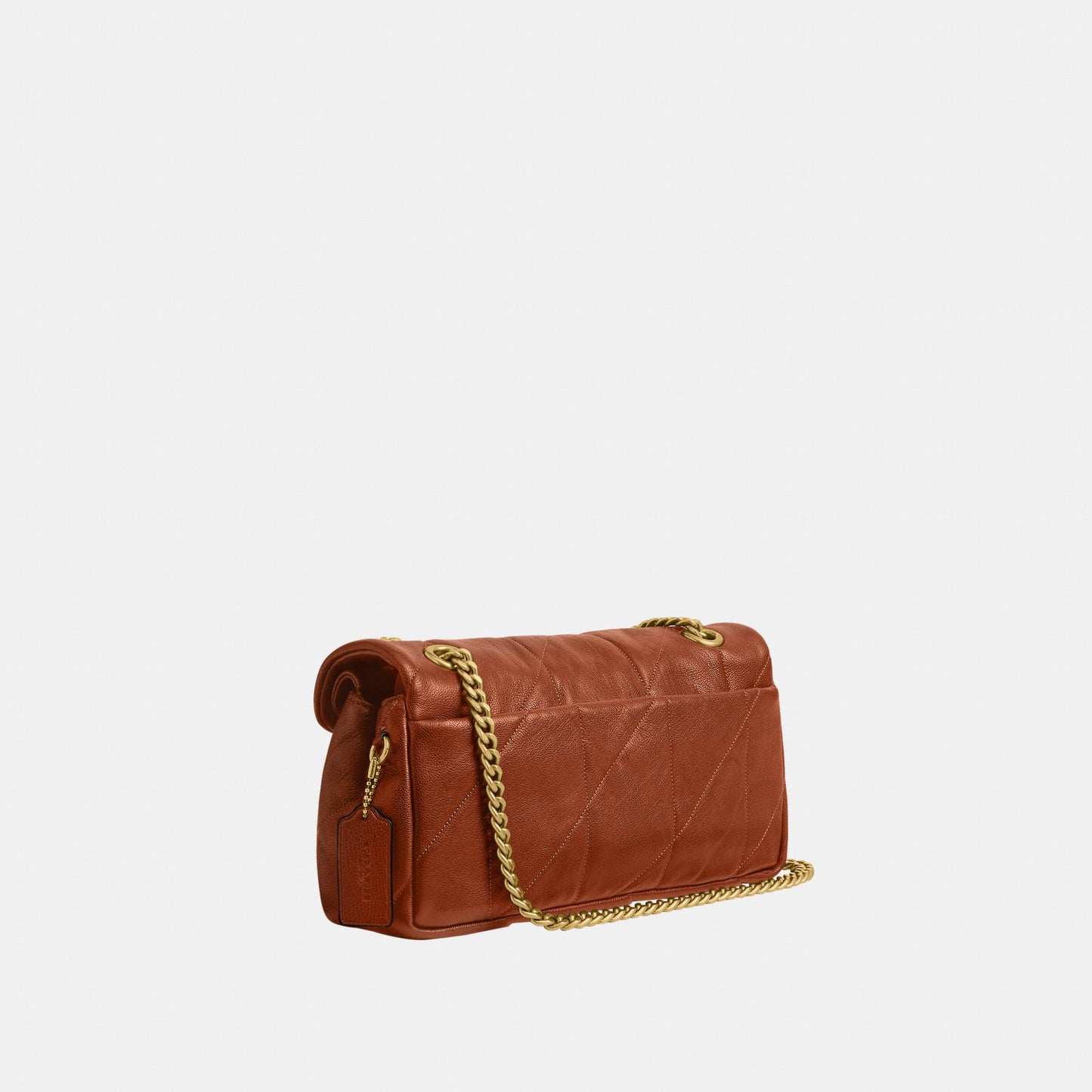 CCW83-Soft Quilted Tabby Shoulder Bag 26-B4/Amber Brown