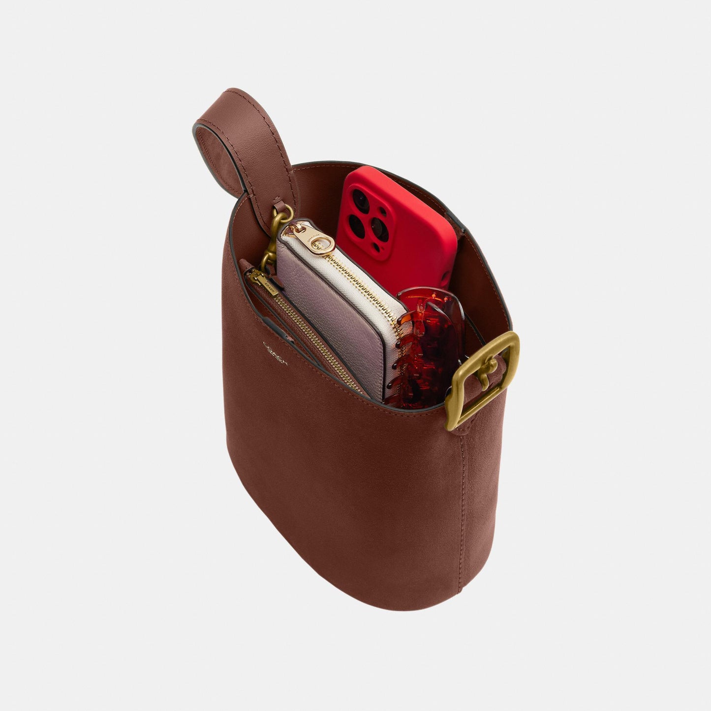 CCW84-Bleecker Bucket Bag 21-B4/Warm Brown