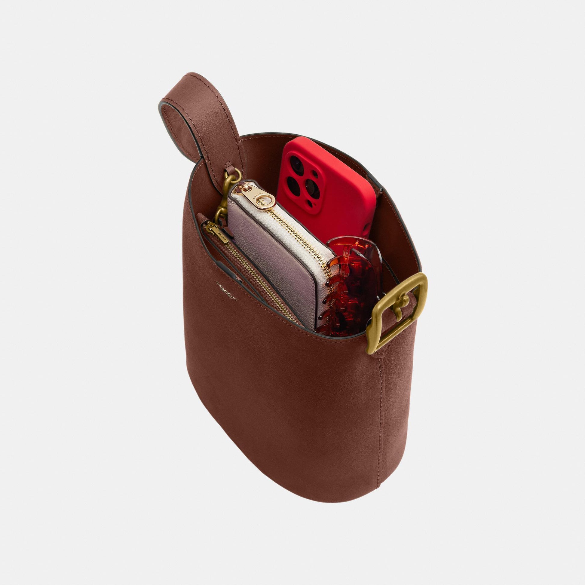 CCW84-Bleecker Bucket Bag 21-B4/Warm Brown