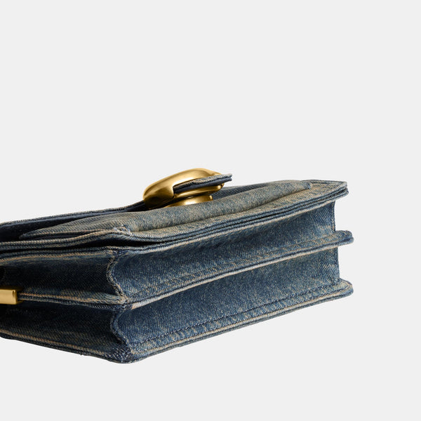 Tabby Shoulder Bag 20 In Regenerative Cotton Denim