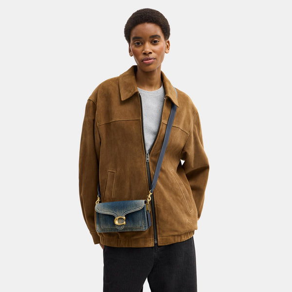 Tabby Shoulder Bag 20 In Regenerative Cotton Denim