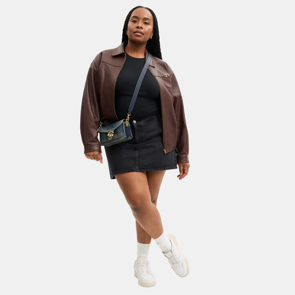 Tabby Shoulder Bag 20 In Regenerative Cotton Denim