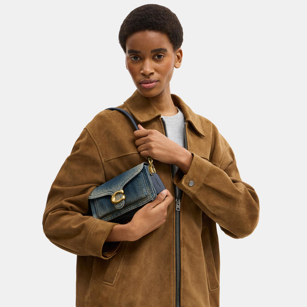 Tabby Shoulder Bag 20 In Regenerative Cotton Denim