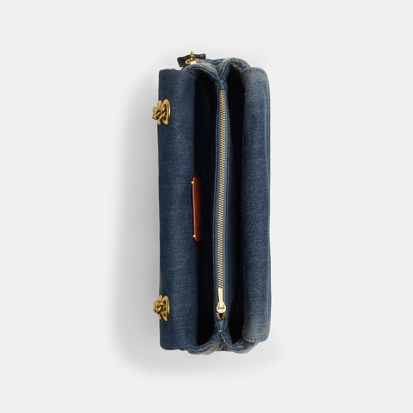 CCX38-Soft Quilted Loved Denim Tabby Shoulder Bag 26-B4/Dark Indigo