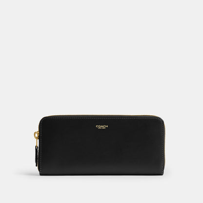 CCY19-Refined Calf Leather New York Slim Accordion Zip Wallet-B4/Black