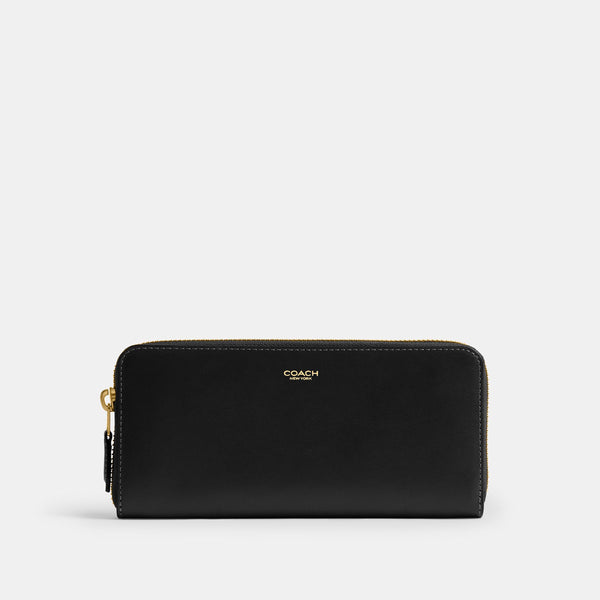 Refined Calf Leather New York Slim Accordion Zip Wallet