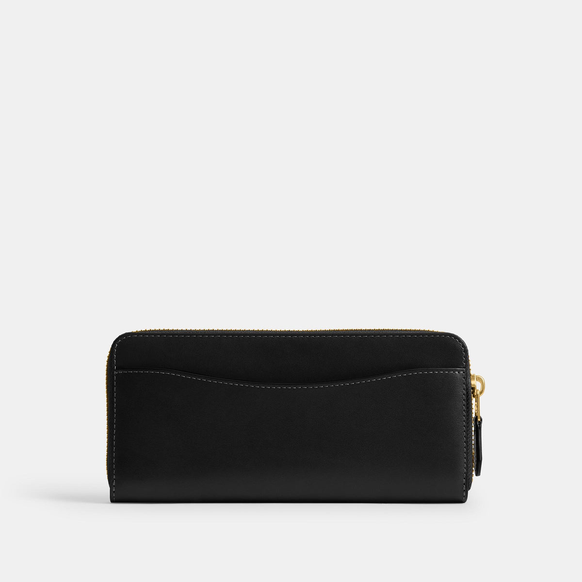 CCY19-Refined Calf Leather New York Slim Accordion Zip Wallet-B4/Black