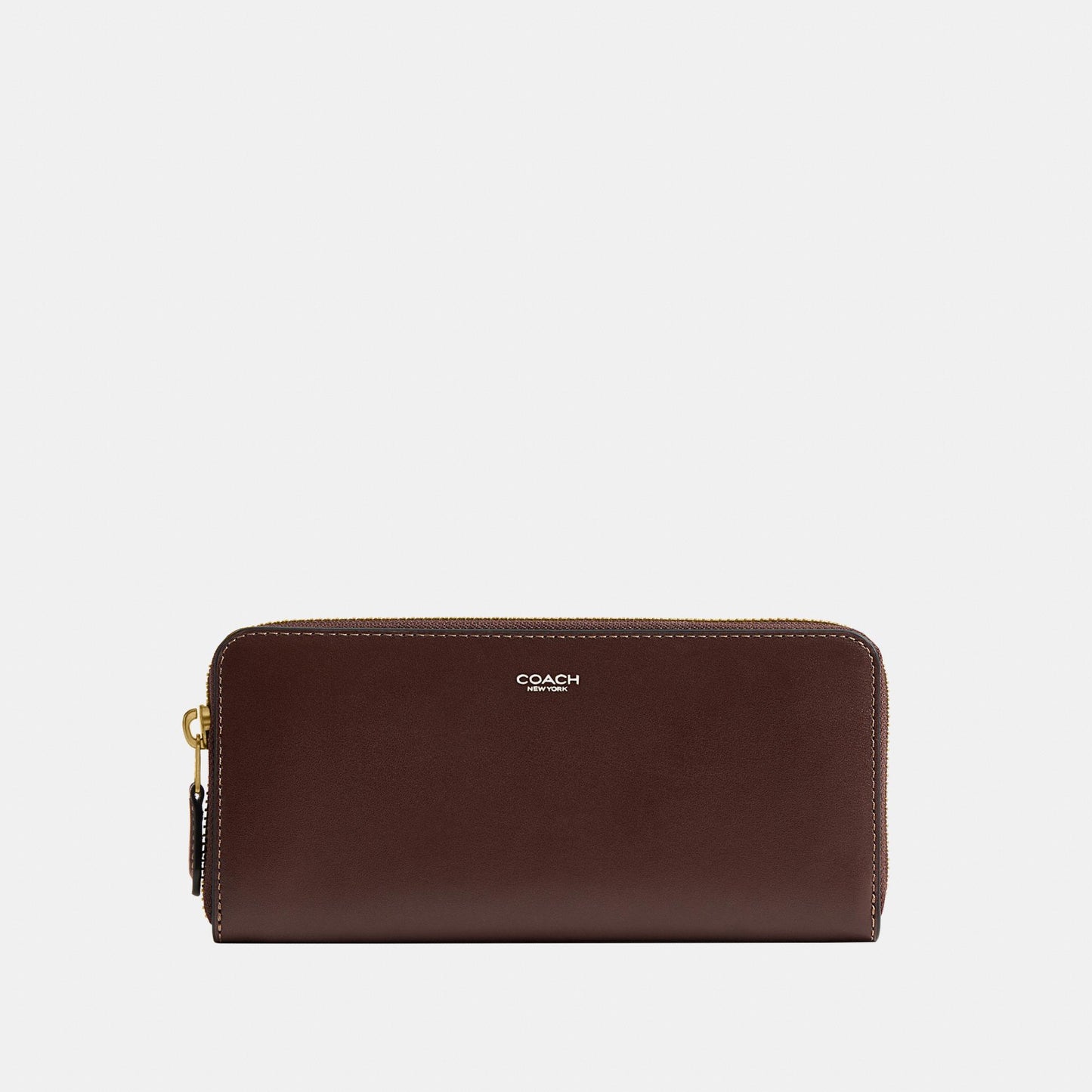 CCY19-Refined Calf Leather New York Slim Accordion Zip Wallet-B4/Maple