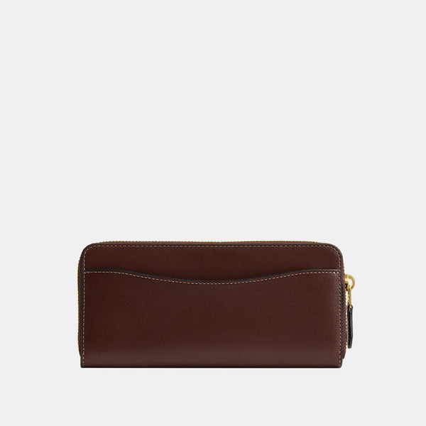 Refined Calf Leather New York Slim Accordion Zip Wallet