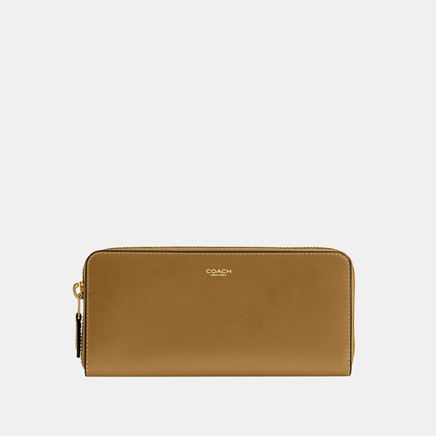 CCY19-Refined Calf Leather New York Slim Accordion Zip Wallet-B4/Muted Olive