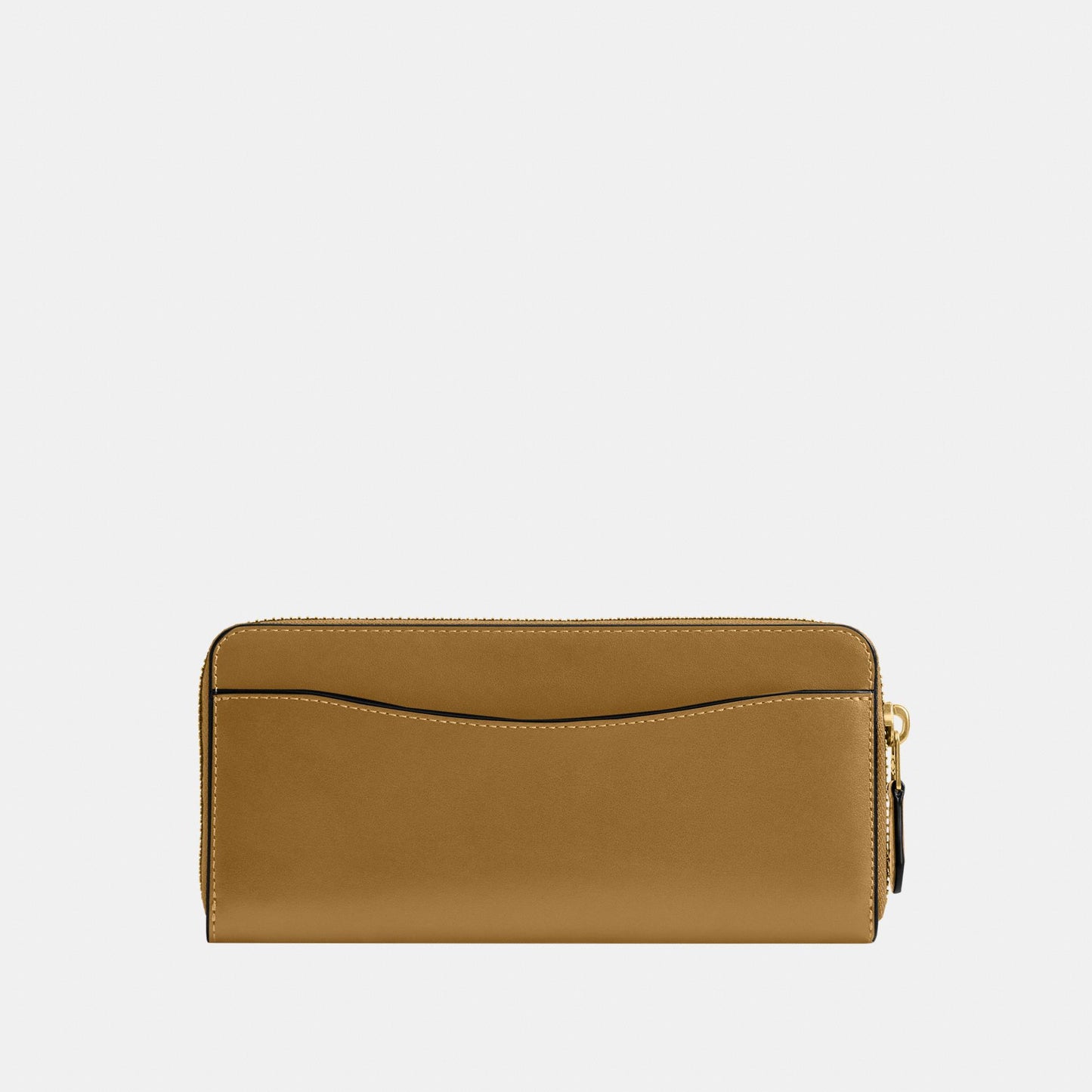 CCY19-Refined Calf Leather New York Slim Accordion Zip Wallet-B4/Muted Olive