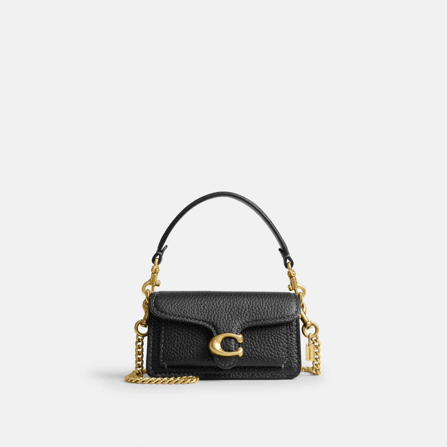 CCZ00-Leather Tabby Bag Charm-B4/Black