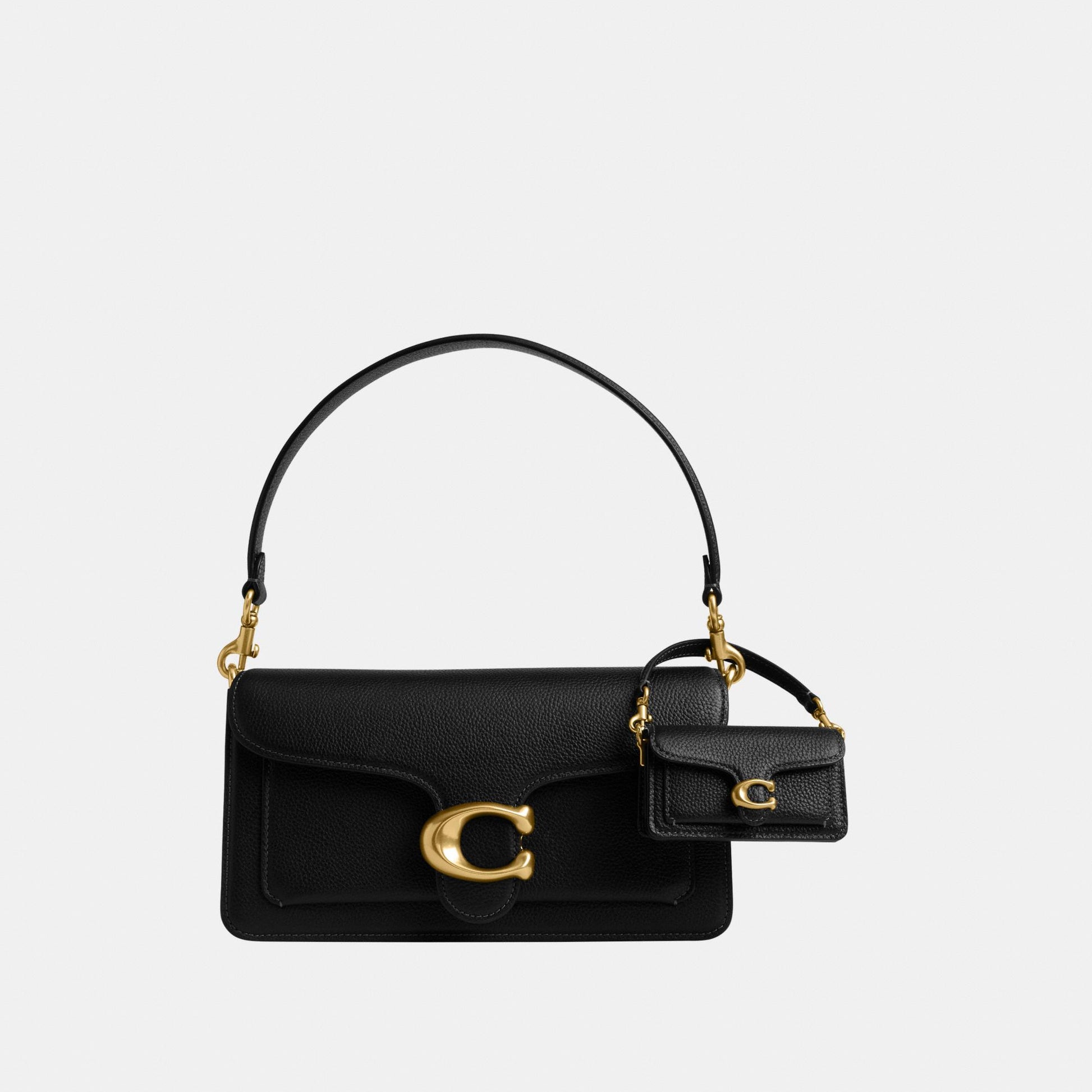 CCZ00-Leather Tabby Bag Charm-B4/Black