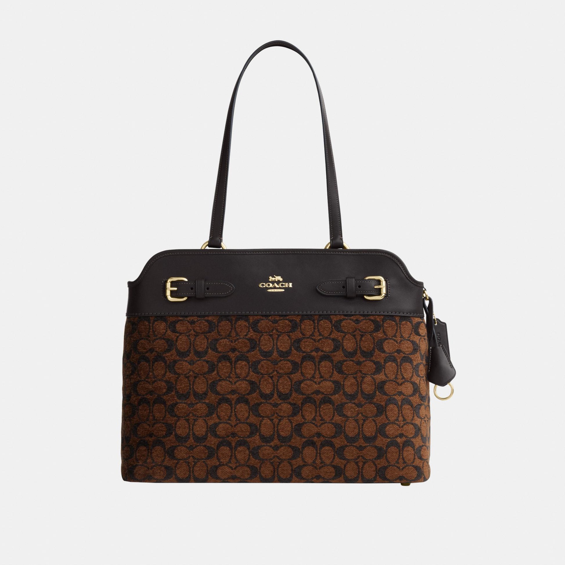 CCZ08-Easton Tote Bag In Signature Chenille-Im/Truffle