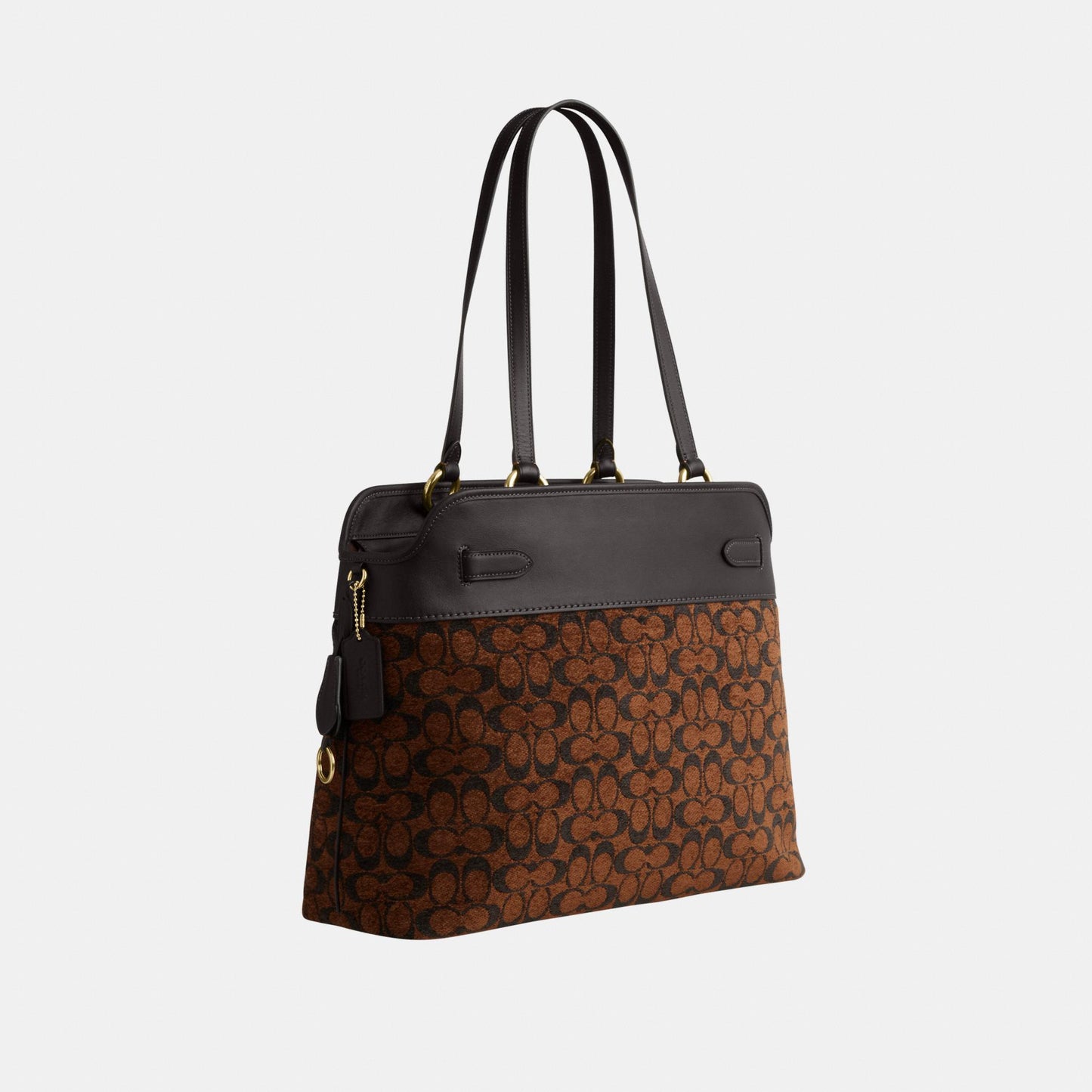 CCZ08-Easton Tote Bag In Signature Chenille-Im/Truffle