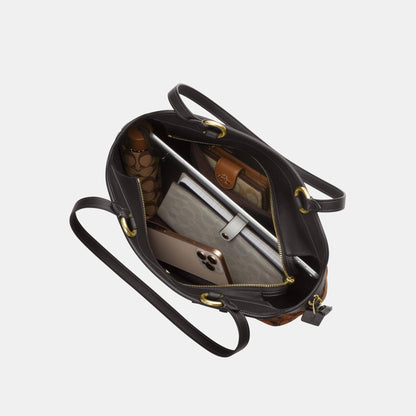 CCZ08-Easton Tote Bag In Signature Chenille-Im/Truffle