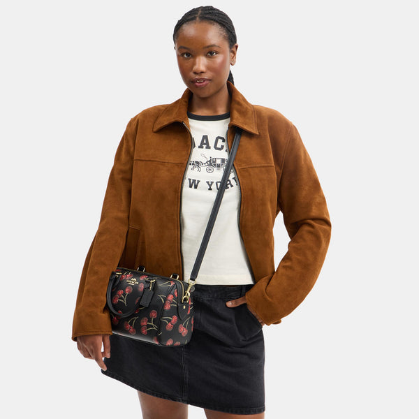 Rowan Satchel Bag with Cherry Print