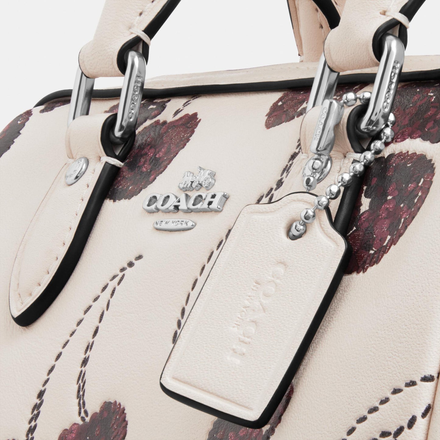 CCZ20-Mini Rowan Crossbody Bag with Cherry Print-Sv/Chalk Multi