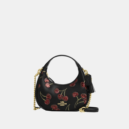CCZ22-Carmen Mini Crossbody Bag with Cherry Print-Im/Black Multi