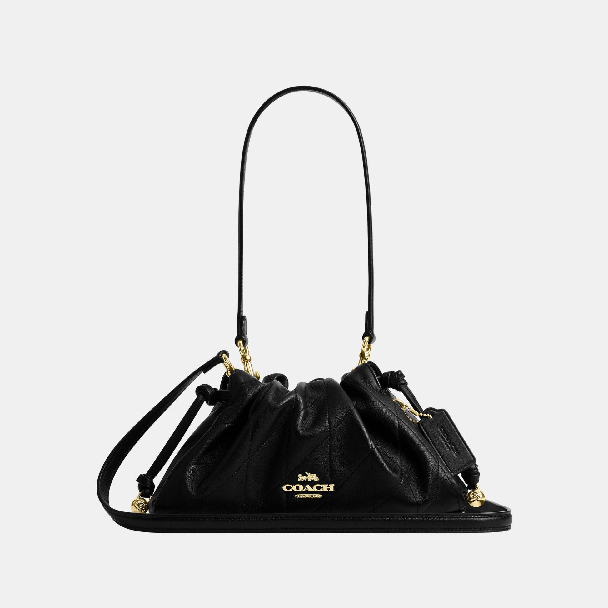 CCZ54-Faye Shoulder Bag with Quilting-Im/Black