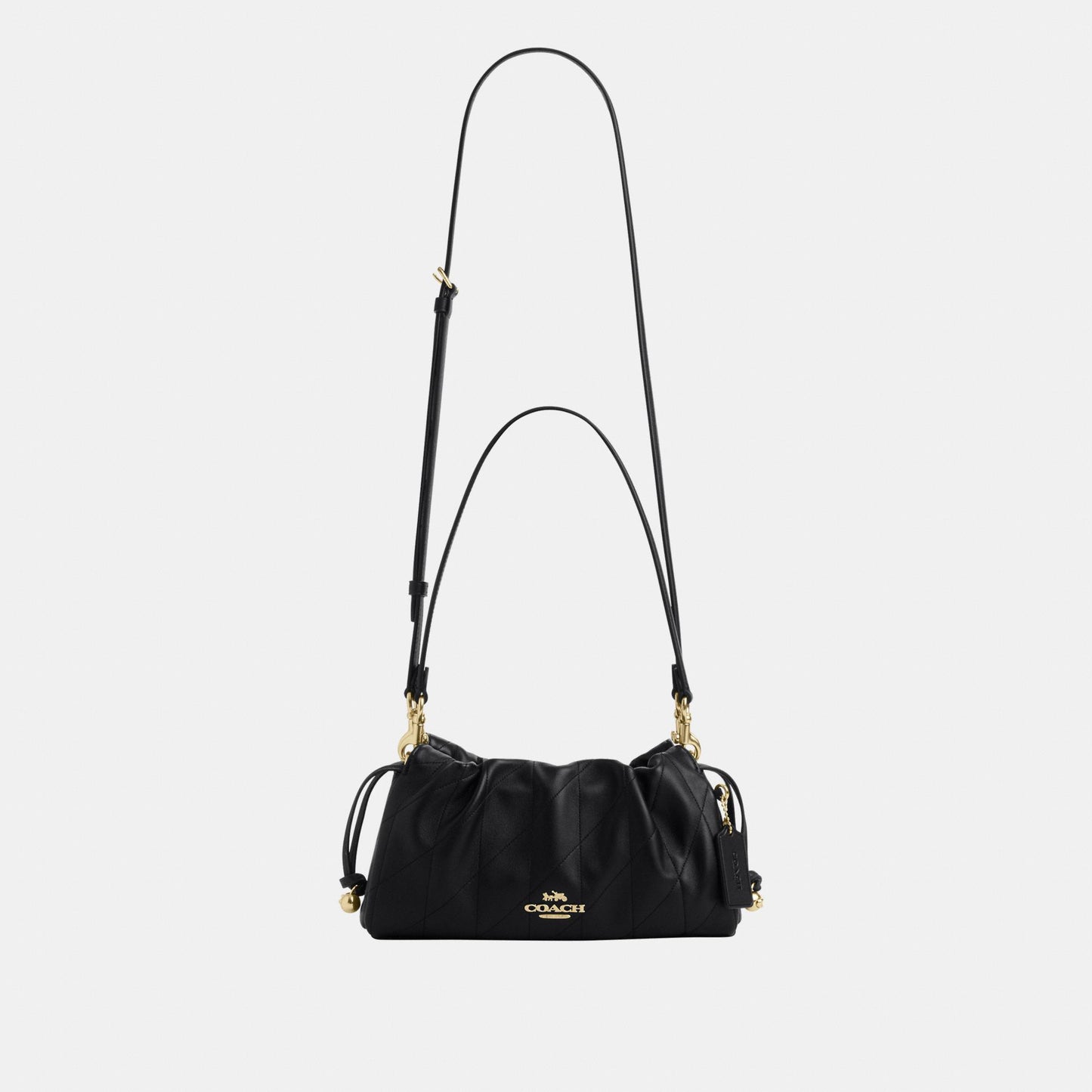 CCZ54-Faye Shoulder Bag with Quilting-Im/Black