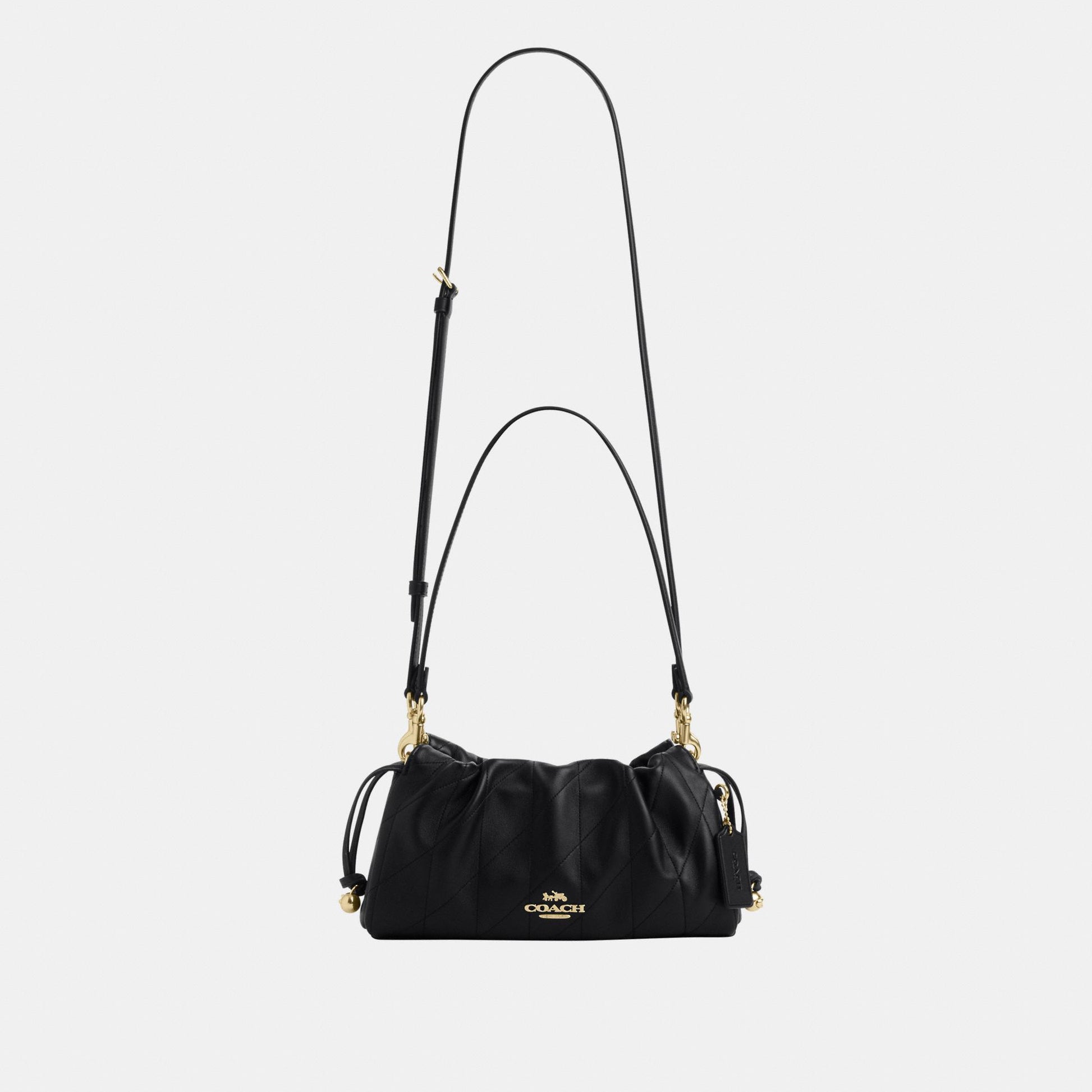 CCZ54-Faye Shoulder Bag with Quilting-Im/Black
