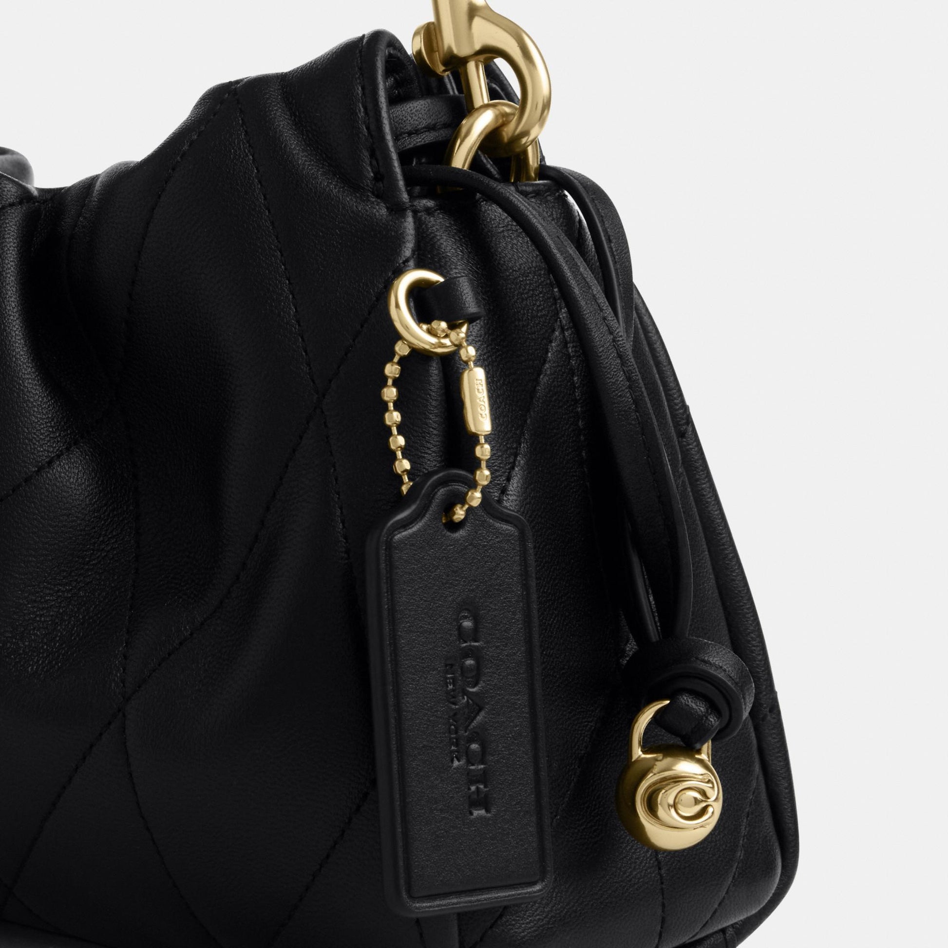 CCZ54-Faye Shoulder Bag with Quilting-Im/Black