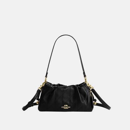 CCZ54-Faye Shoulder Bag with Quilting-Im/Black