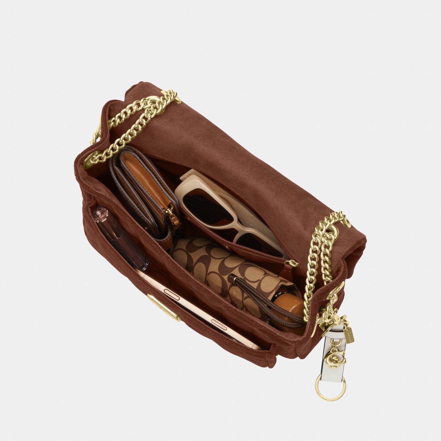 CCZ63-Elodie Crossbody Bag with Quilting-Im/Vintage Brown/Maple