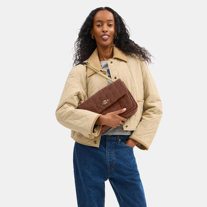 CCZ63-Elodie Crossbody Bag with Quilting-Im/Vintage Brown/Maple